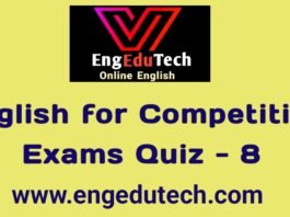 English for competitive exam quiz - 8