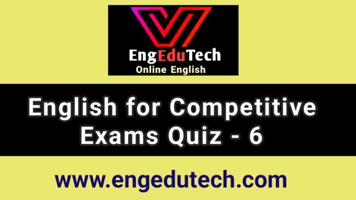 Competitive Exams Quiz - 6