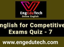 English for competitive exams quiz - 7