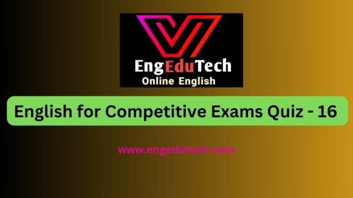 English for Competitive Exams Quiz